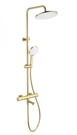 Душевая система с термостатом WONZON & WOGHAND, брашированное золото WW-B3069-BG