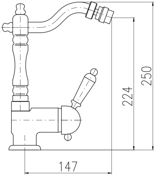Смеситель для биде Rav Slezak Labe L008.5/9