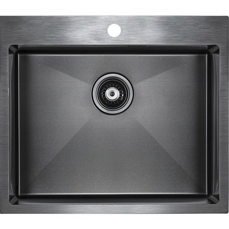 Кухонная мойка Paulmark Isar PM805951-GM вороненая сталь