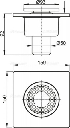 Душевой трап AlcaPlast APV4