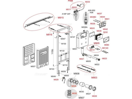 Система инсталляции Alcaplast Moduiy A101/1200D