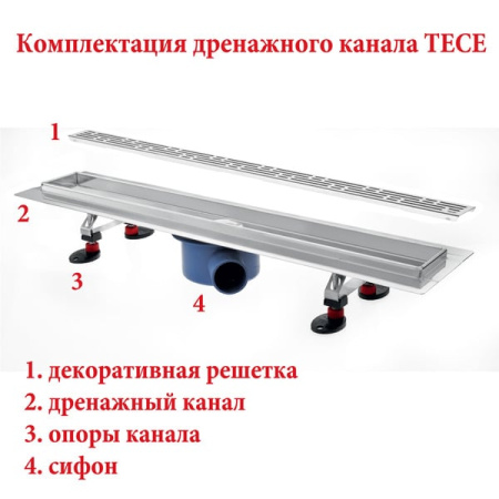 Решетка для слива Drainlinе TECE 600980
