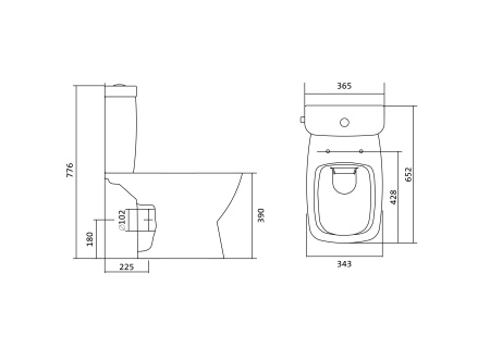 Унитаз напольный  Santek Нео  rimless 1WH302418