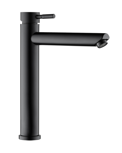 Смеситель для накладной раковины однорычажный высокий Orange Steel M99-121b черный