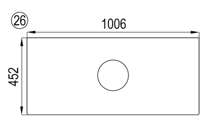Столешница под раковину Aquaton Брук 100 центр (20+60+20) 1A204805BC010