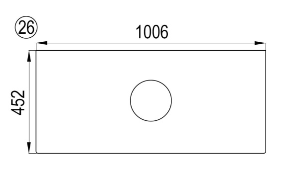 Столешница под раковину Aquaton Брук 100 центр (20+60+20) 1A204805BC010