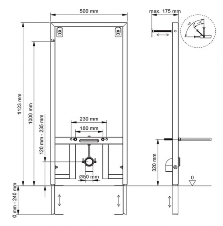 Инсталляция биде Berges Wasserhaus NOVUM 049212