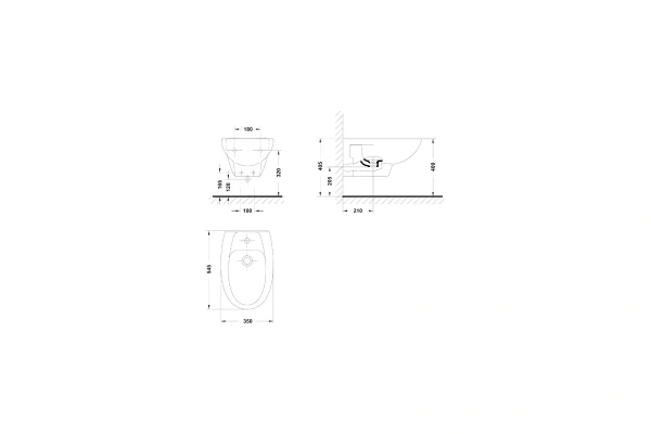 Биде подвесное Gala Elia 18362 (71892)