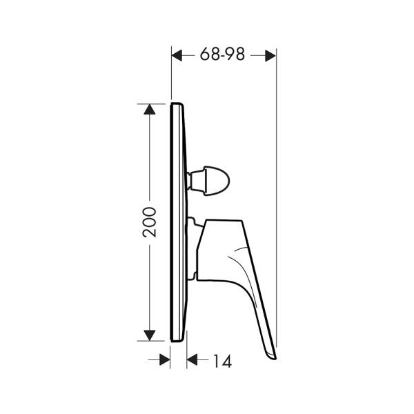 Смеситель для ванны Hansgrohe Focus 31947000 хром
