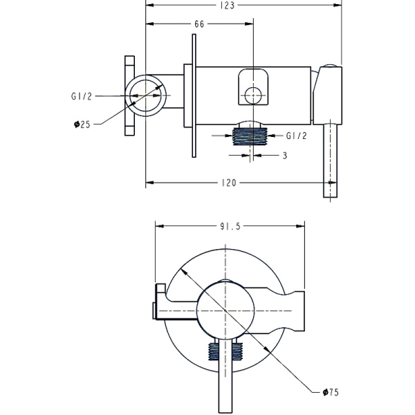 Смеситель с гигиеническим душем Esko SMH 12