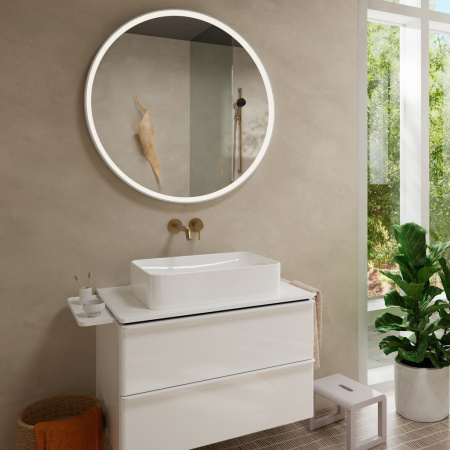 Смеситель для раковины встраиваемый Hansgrohe Tecturis S 73351140 шлифованная бронза