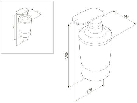 Стеклянный диспенсер для жидкого мыла Am.Pm Sensation A3031900