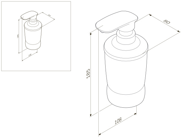 Стеклянный диспенсер для жидкого мыла Am.Pm Sensation A3031900