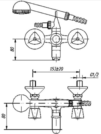 Смеситель для ванны MOFEM FAVORIT 141-0055-30