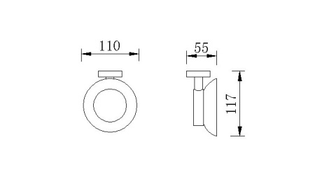 Мыльница стеклянная RUSH Victoria VI71411