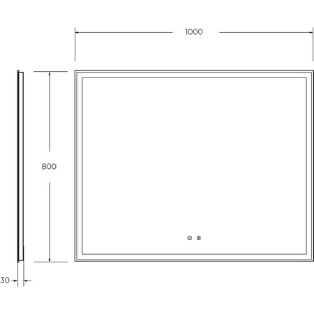Зеркало BelBagno Marino 100 SPC-GRT-1000-800-LED-TCH-SND