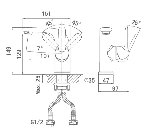 Комплект смесителей D&K DA1340001SET (DA1342101,DA1342201,DA1343201)