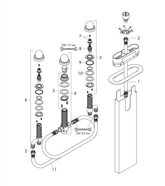 Скрытая часть Hansgrohe 13440180