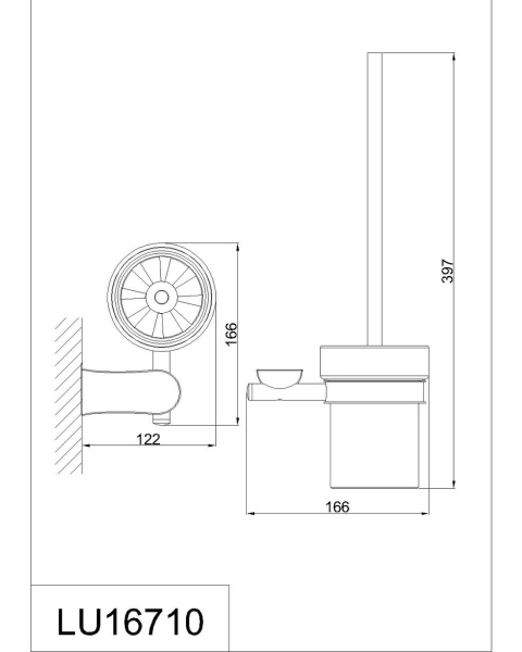 Ерш для туалета RUSH Luson LU16710