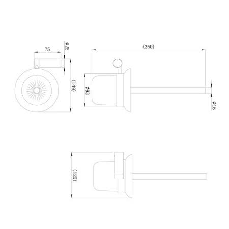 Настенный ерш для унитаза Raiber Graceful RP-80009 хром