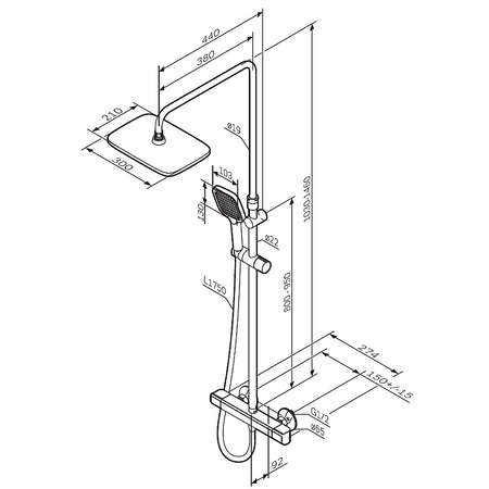 Душевая система AM.PM Func F078F400