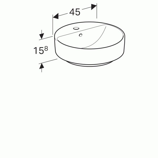 Раковина накладная (55х40) Geberit Variform 500.769.01.2