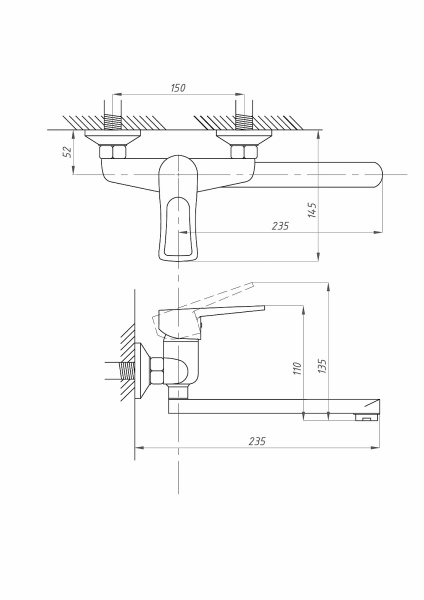 Смеситель для кухни ПСМ-Профсан  ПЛЮСPSM-508-017