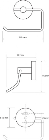 Держатель для туалетной бумаги Bemeta Dark 104112040