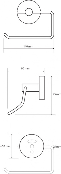 Держатель для туалетной бумаги Bemeta Dark 104112040