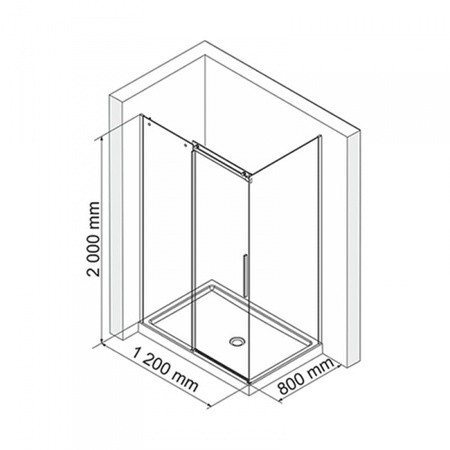Душевой уголок (120х80) WasserKRAFT Dinkel 58R06