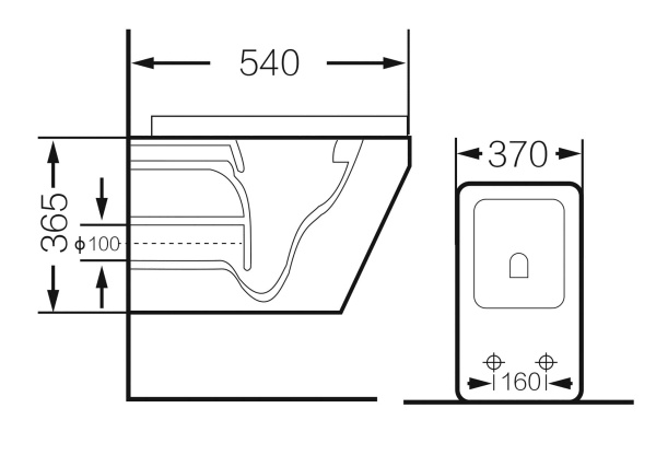 Унитаз подвесной безободковый Grossman  GR-4440BMS с сиденьем микролифт