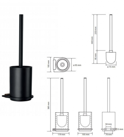 Туалетный ершик подвесной Bemeta Galla 108113010