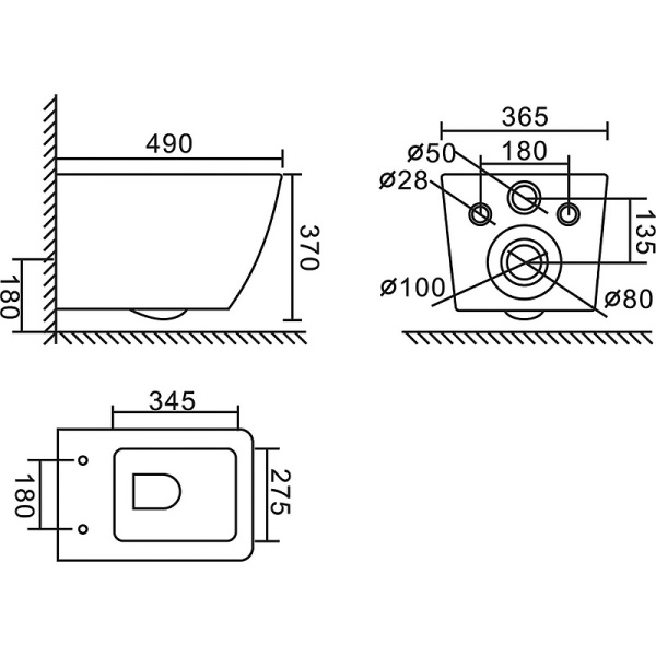 Унитаз подвесной безободковый BelBagno COLORATO BB062CHR-GR