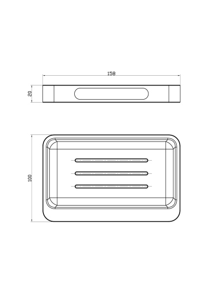 Мыльница с держателем WONZON & WOGHAND, хром WW-9524