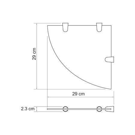 Полка угловая WasserKRAFT K-533BRUSHED GOLD