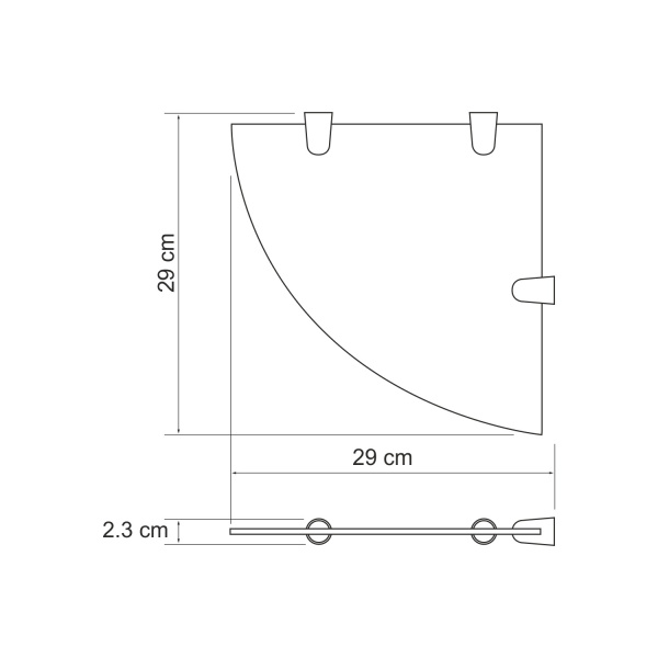 Полка угловая WasserKRAFT K-533BRUSHED GOLD