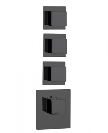 Термостат на 3-6 потребителя HighFlow Bossini Outlets Z032205.073 черный матовый