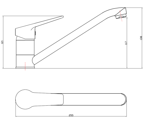 Смеситель для кухни Murano ESKO MR 05, хром 