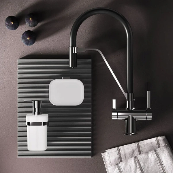 Смеситель для кухни с подключением к фильтру Am.Pm Func F8F07802 хром/черный