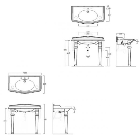 Раковина Simas Arcade AR874bi*3 105