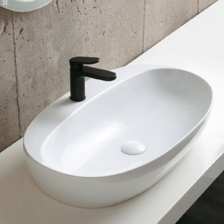 Раковина накладная (70х42) Azzurra Elegance ELLA070420CMBI/(ECI70M bi)*1