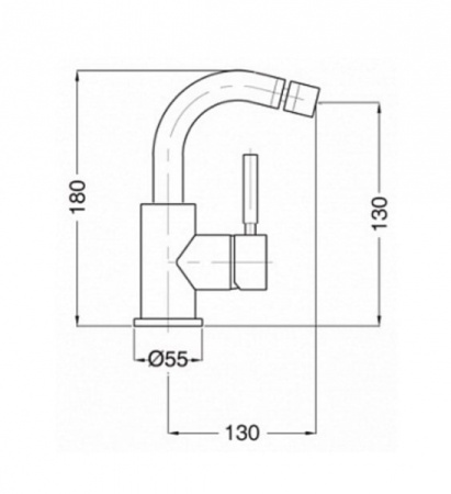 Смеситель для биде Cezares Olimp OLIMP-BSM2-01-L