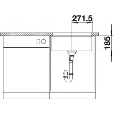 Кухонная мойка Blanco Subline 500-U Ceramic 523739