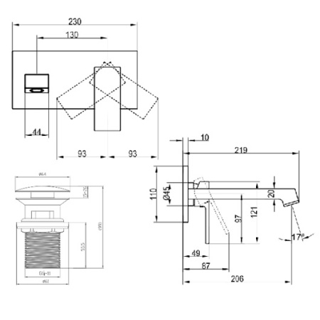 Смеситель для раковины Villeroy & Boch Classic TVW10111211061