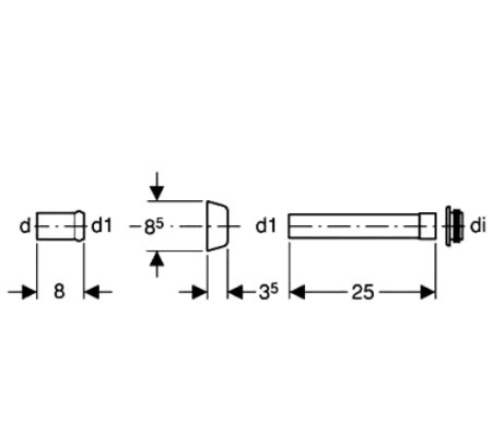 Переходник для колена смыва бачков 45x55 Geberit 118.026.21.1