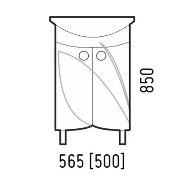 Тумба напольная Corozo Ультра Флора 55 SD-00000362