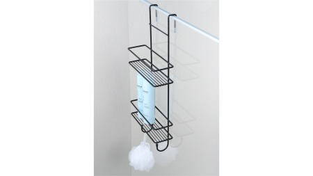 Полка двойная для душевой кабины Fixsen черная FX-740B-2