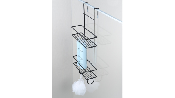 Полка двойная для душевой кабины Fixsen черная FX-740B-2