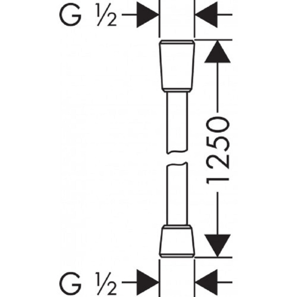 Душевой шланг 125 см Hansgrohe Isiflex 28272670, черный матовый