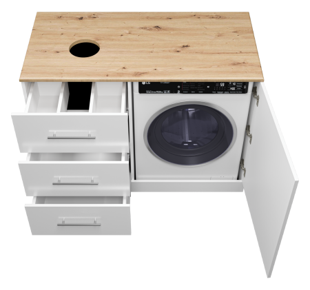 Тумба под стиральную машину Misty Респект 120  левая Э-Рес01120-13ЯЛ